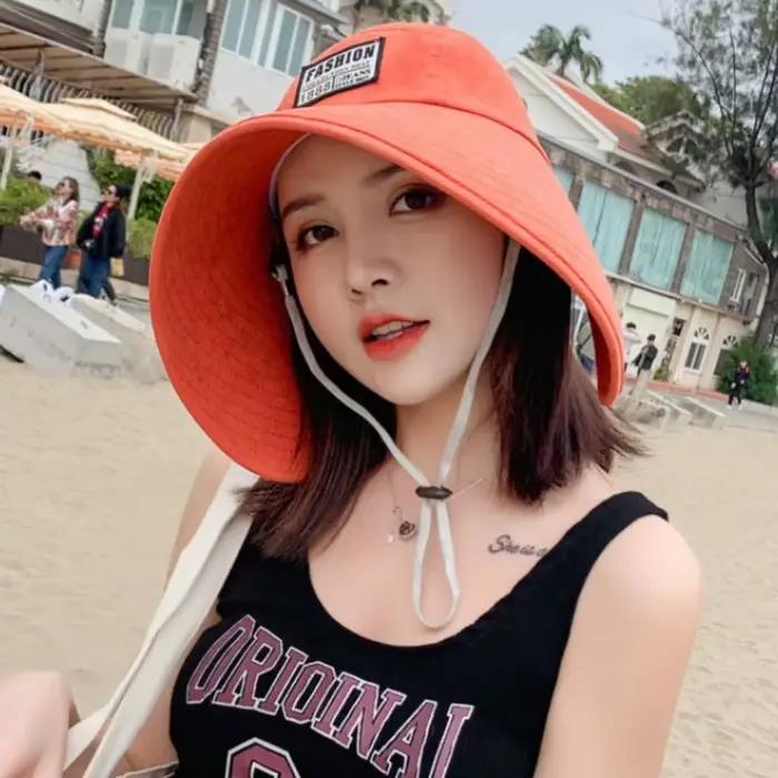 Chapeau de soleil protection UV respirant à large bord pour femmes tendance voyage occasionnels