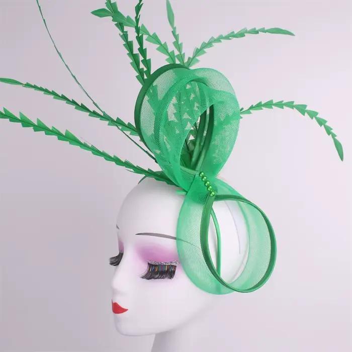 Fascinateur de nœud élégant pour femmes, chapeau de fête, accessoire de cheveux pour mariage, fascinateur de mariage, bandeau d'occasion, élégant pour thés britanniques, garden-parties, mariages, Pâques et églises, fêtes des années 1920, cocktails, défilés de mode, carnavals, spectacles