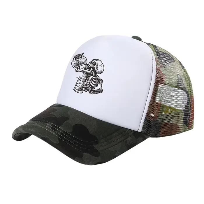 Casquettes de camionneur Cool Drunk Skull pour hommes et femmes