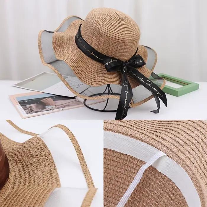 Chapeau de paille élégant avec protection UV