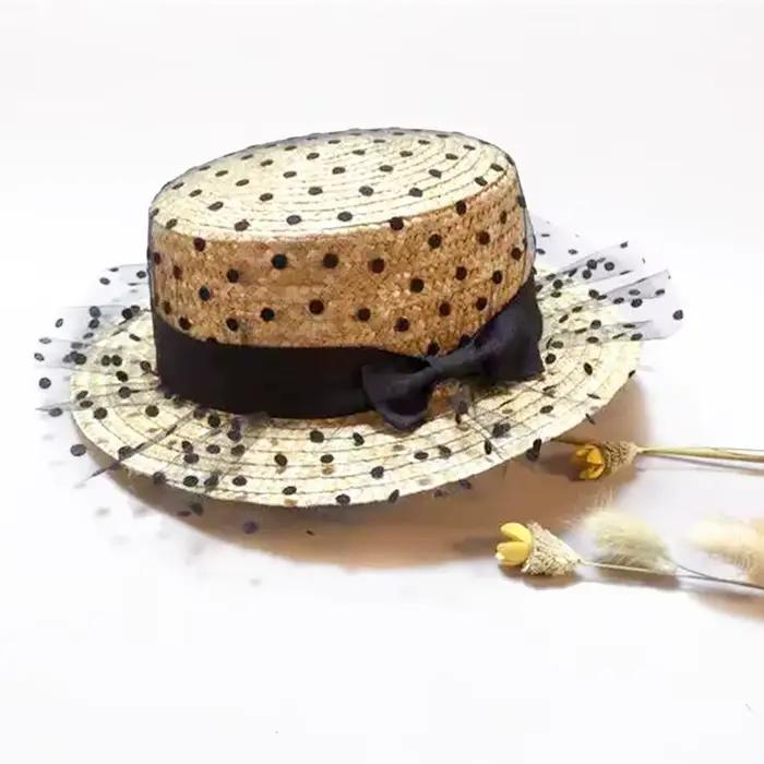 Chapeaux de soleil en dentelle noire pour femmes