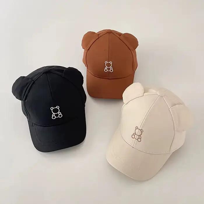 Casquette de baseball ours de dessin animé réglable pour enfants 1-3 ans été mignon chapeau de soleil pour garçons et filles occassions spéciales