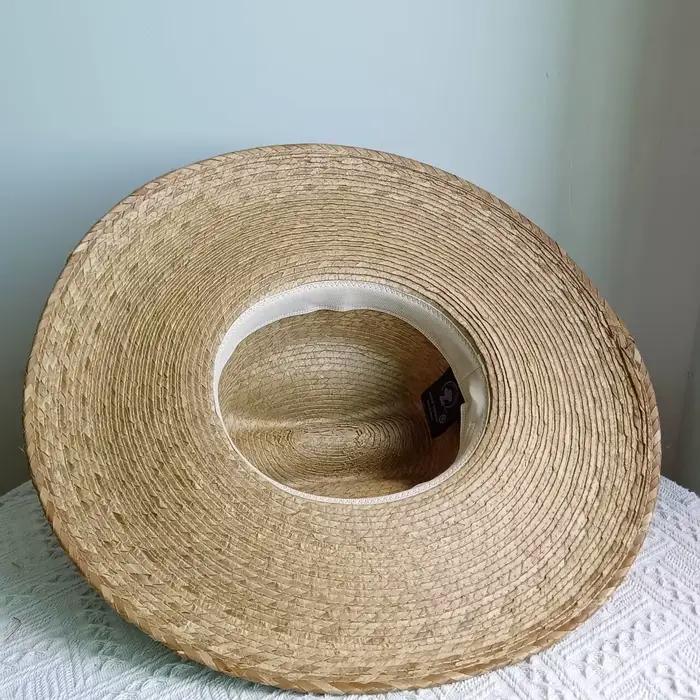 Chapeau de paille en raphia incolore Palma