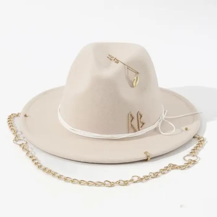 Chapeaux fedoras en chaîne pour femmes