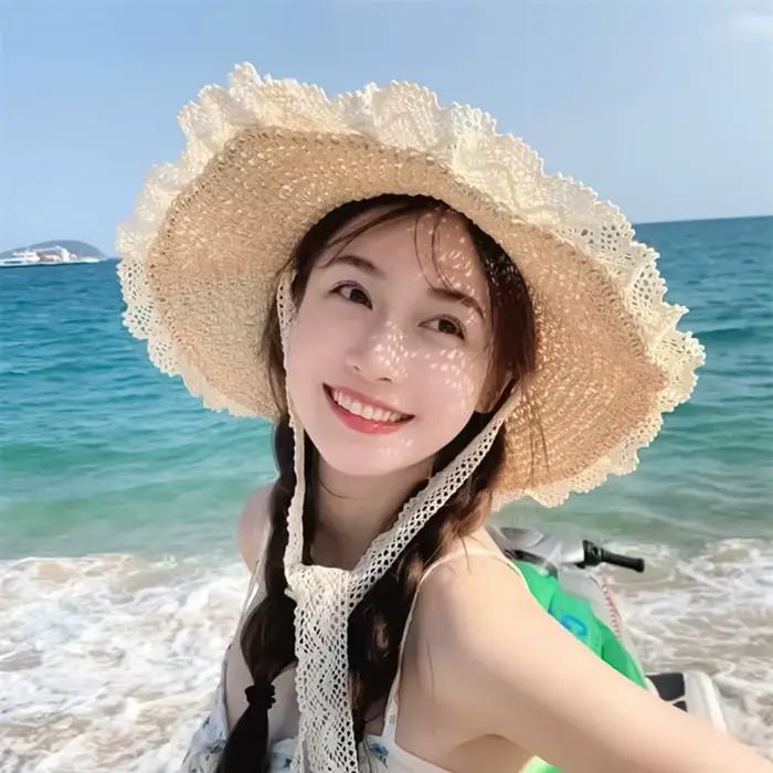 Chapeau de soleil de plage d'été pour femmes