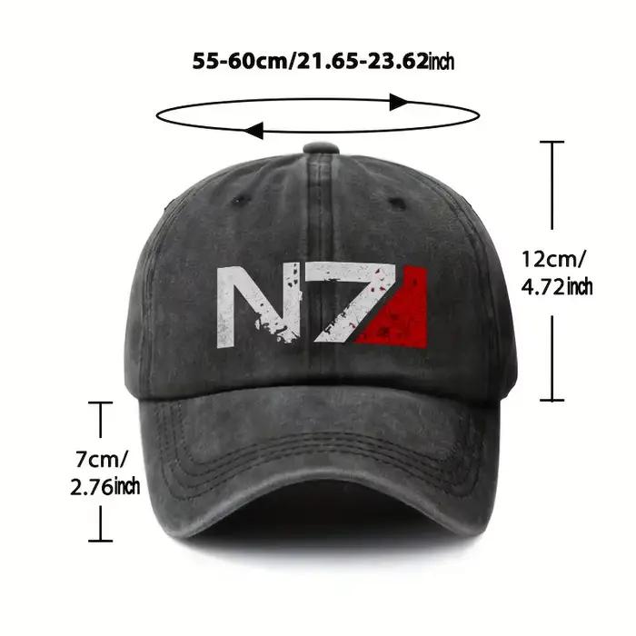 Casquette N7 délavée, chapeau de baseball décontracté pour les sorties