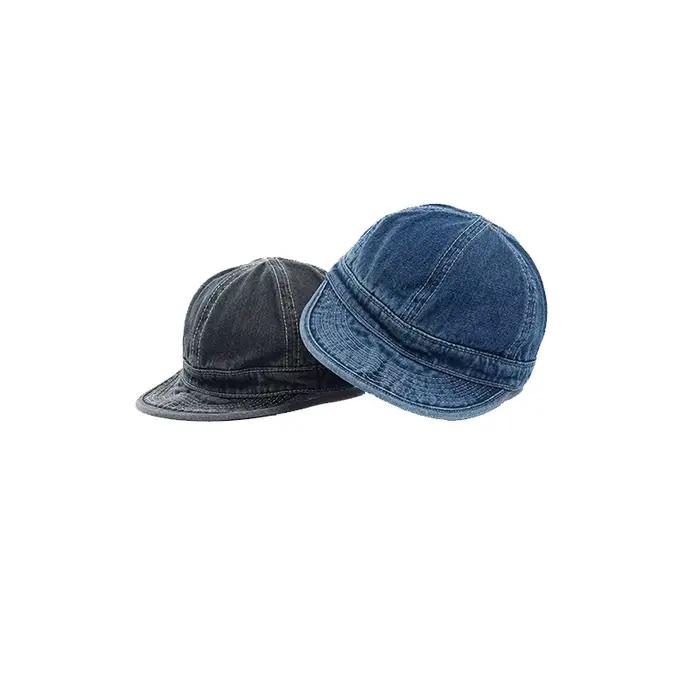 Casquette en denim à bord court protection solaire visière large style sportif pour hommes femmes extérieur décontracté sport printemps été automne