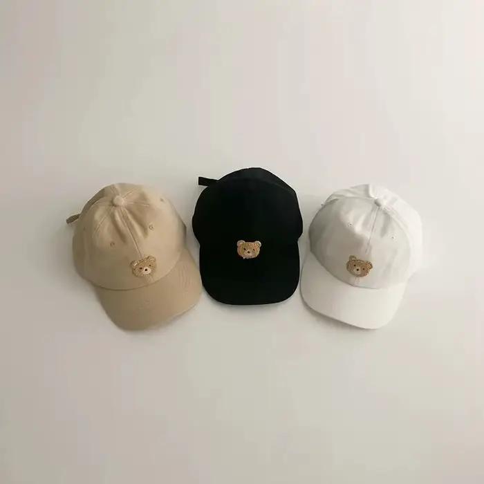 Casquette de Baseball brodée d'ours mignon pour enfants