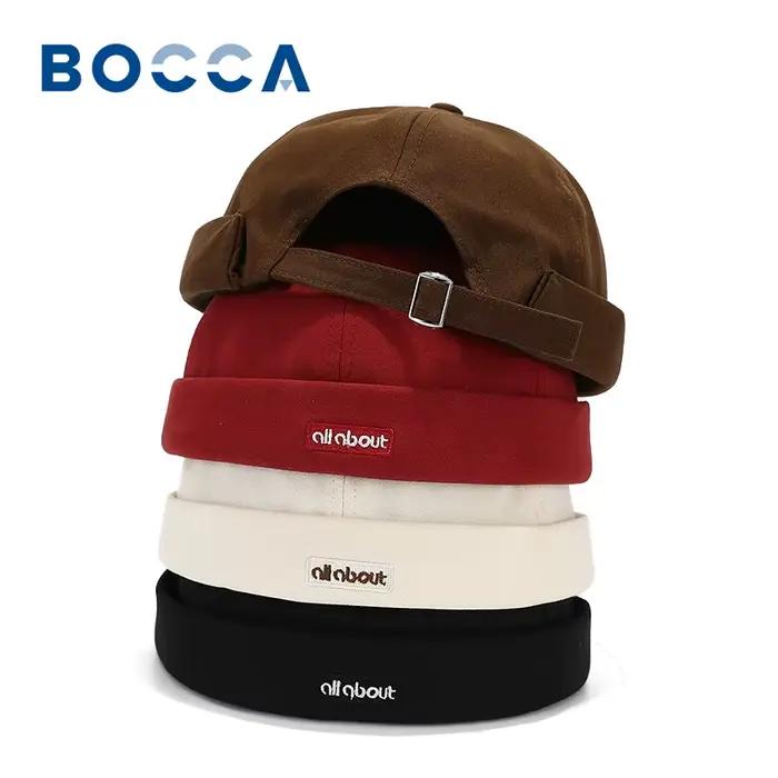 Casquette Docker Bocca brodée lettres style rétro réglable pour hommes et femmes mode streetwear sport décontracté four seasons