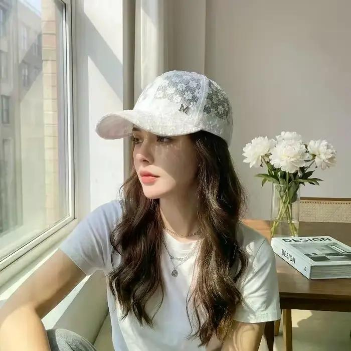 Casquette de baseball en dentelle pour femme