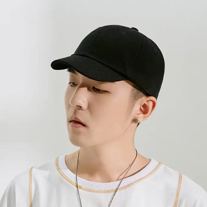Chapeau Hip Hop rétro à bord court coton doux réglable pour homme et femme occasions sportives et décontractées