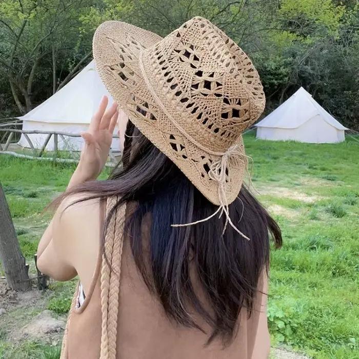 Chapeaux de paille tressés à la main style cowboy