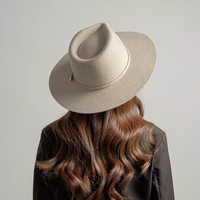 Chapeau Fedora en feutre de laine australienne 100% avec ceinture