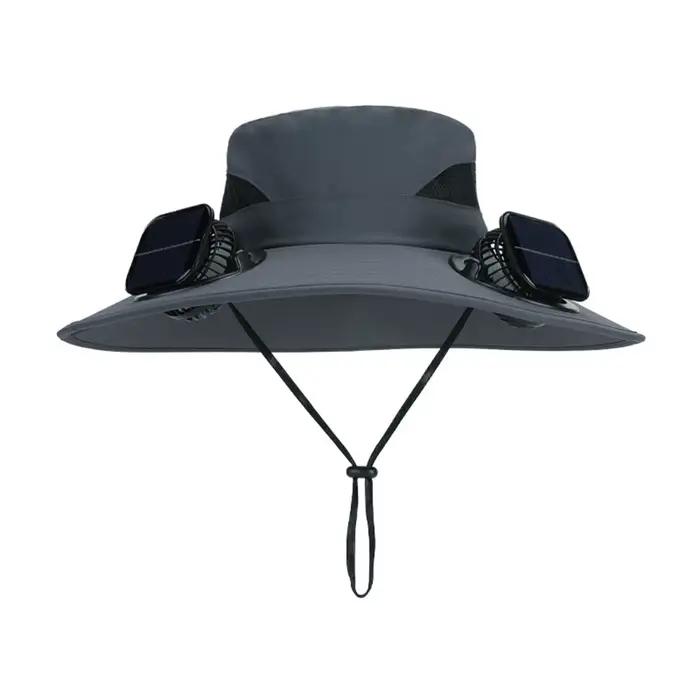 Chapeau solaire anti-UV créatif avec ventilateur Rechargeable 