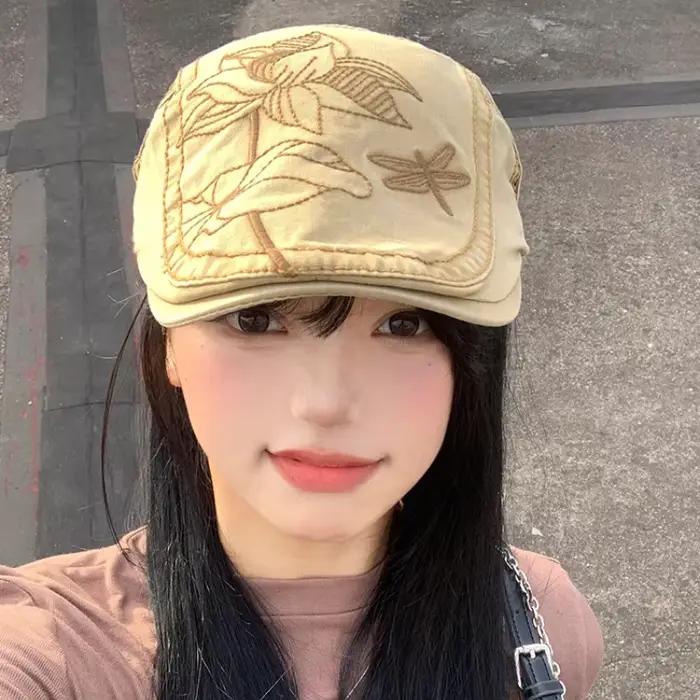 Chapeaux avant brodés Annie chinois rétro pour femmes et hommes