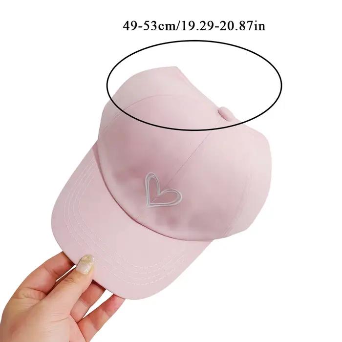 Casquette de baseball brodée Cœur d'amour mignon pour garçons et filles