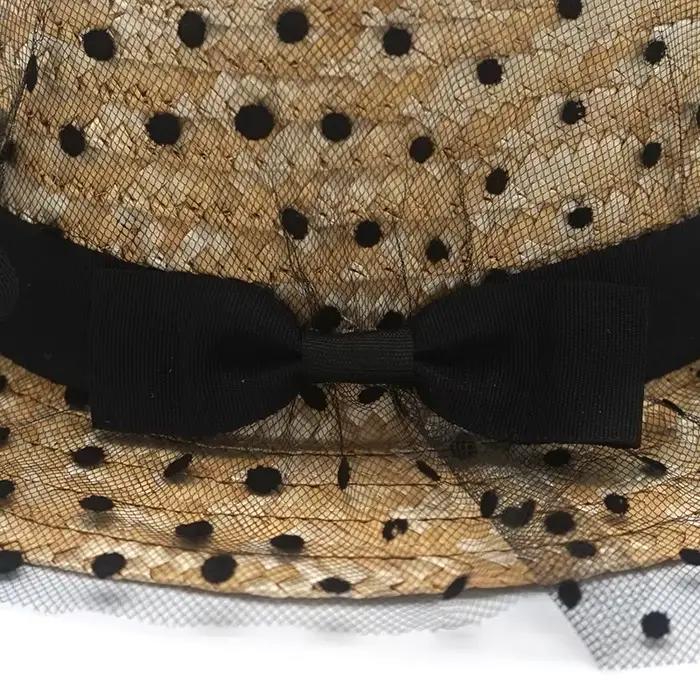 Chapeaux de soleil en dentelle noire pour femmes