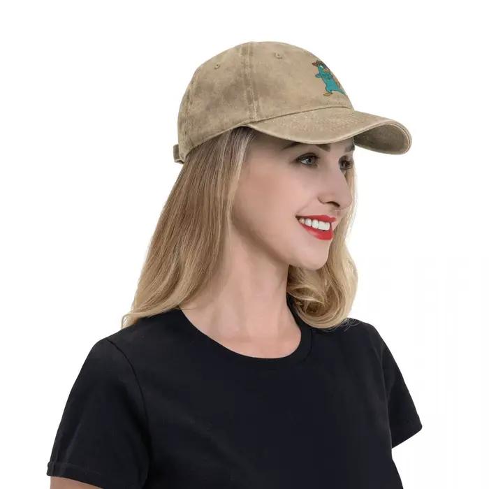 Denim Washed Cap, Animal Platypus