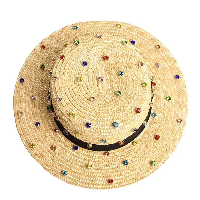 Chapeau de paille de blé naturel fait à la main