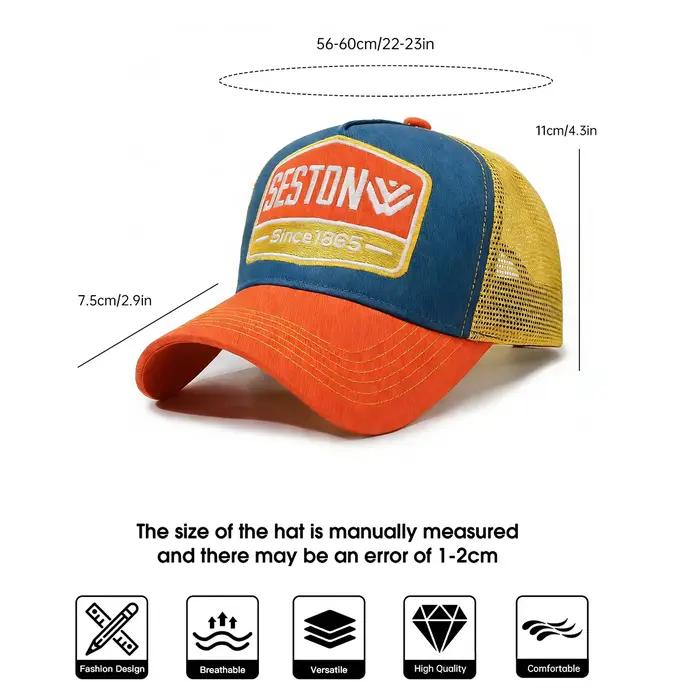 Casquette de marque unisexe en polyester pour homme, casquette de baseball réglable pour grandes tailles de tête, style sportif pour homme, protection solaire tout au long de l'année