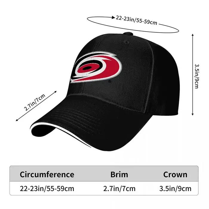 Casquette de baseball noire ajustable avec logo de l'équipe de la LNH Carolina Hurricanes