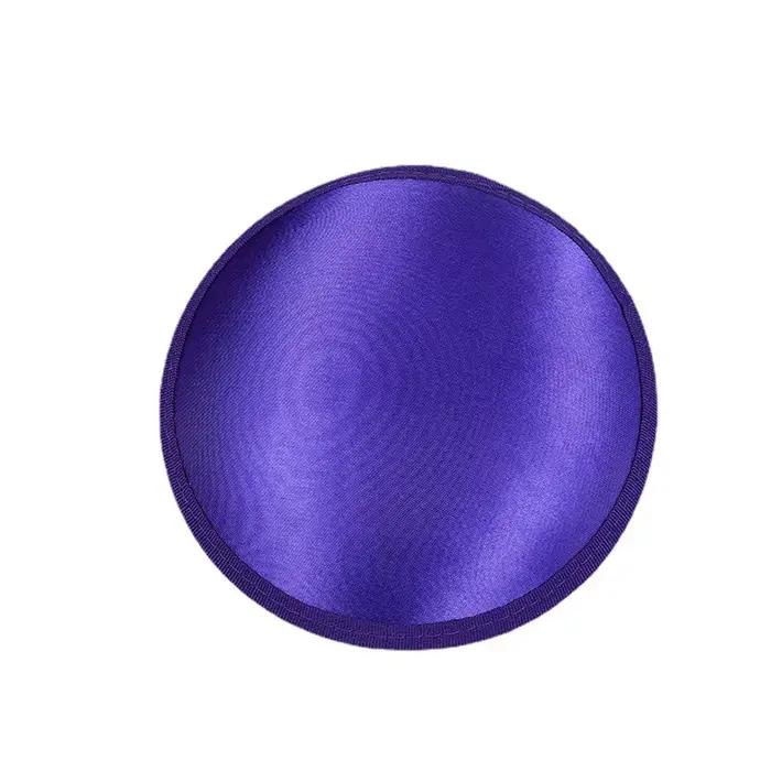 Base de chapeau circulaire en tissu satiné en gros pour femme