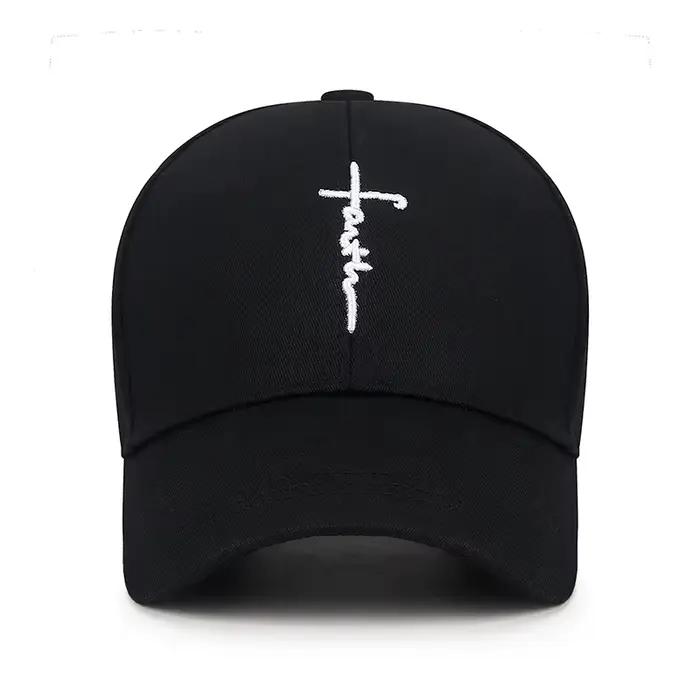 Casquette de baseball réglable avec croix anglaise brodée pour hommes et femmes