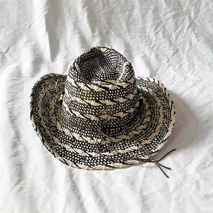 Chapeau de Cowgirl occidental de Style ethnique pour hommes et femmes