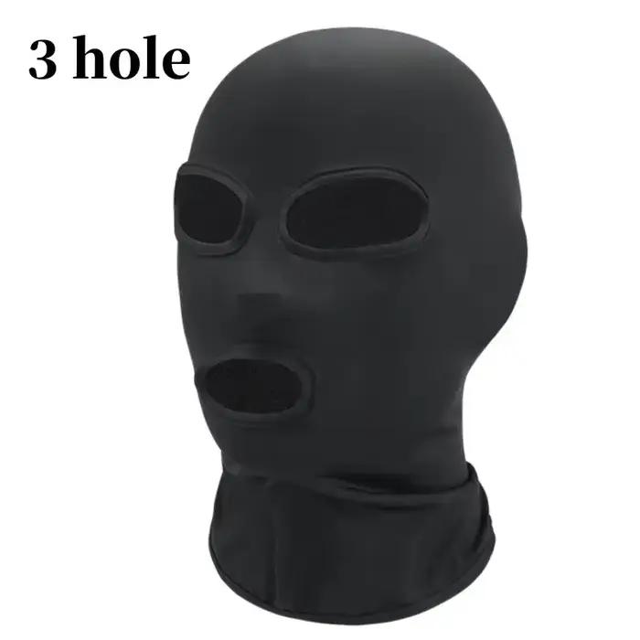 Noir visage complet sans trou couverture chapeau femmes hommes armée tactique Cs cagoule casquette soleil Protection Uv vélo moto multi-trous masque de Ski