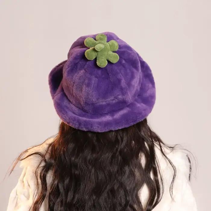 Chapeau en fourrure artificielle de grande taille pour homme