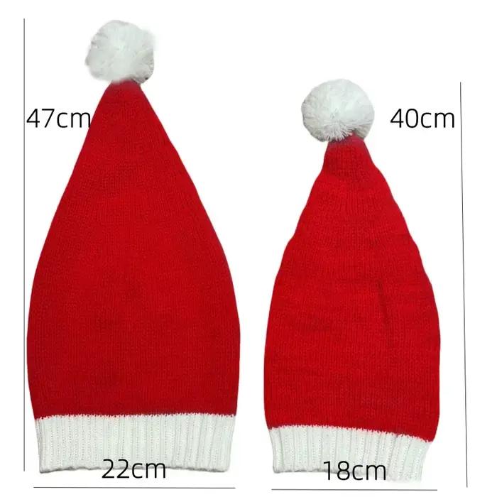 Chapeau de Noël mignon aux pompons pour enfants et adultes, doux et festif, idéal pour Noël et Nouvel An, cadeau hivernal ```