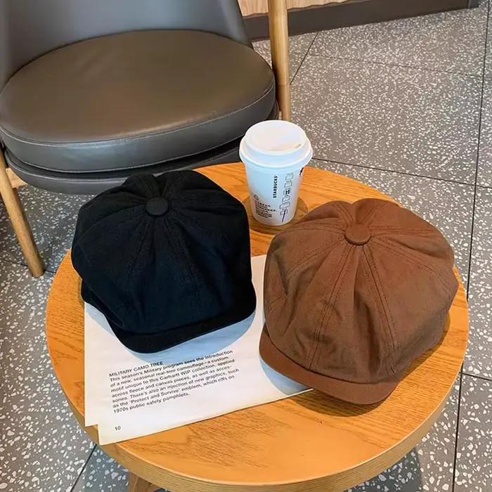 Béret rétro Gavroche pour homme en coton lycra style vintage chic occasions décontractées et formelles