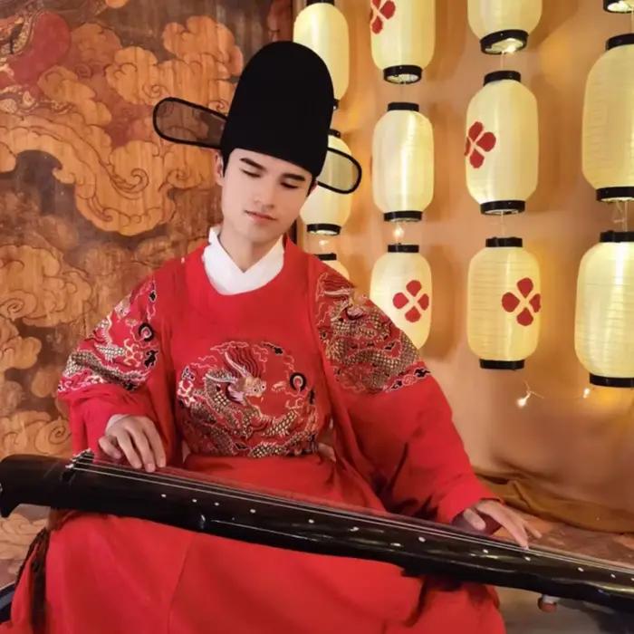 Chapeau Hanfu de la dynastie Ming chinoise ancienne pour hommes