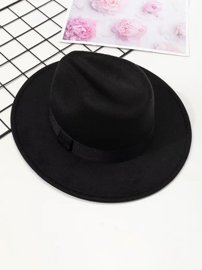 Chapeau jazz en ruban noir tendance pour enfants
