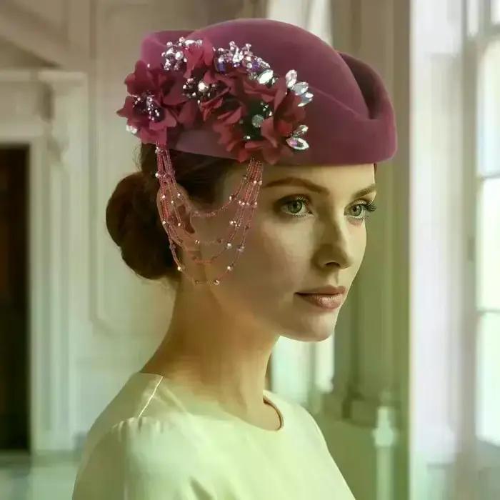 Chapeau rétro britannique pour femme