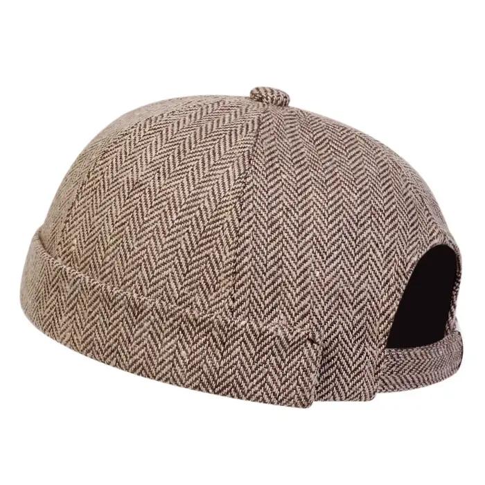 Casquettes pour hommes à motif pied-de-poule