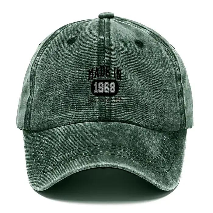 Casquette de Baseball en coton délavé Vintage 1968