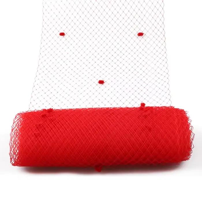 Voile de cage à oiseaux rouge vintage 10"(25CM) pour couvrir le visage