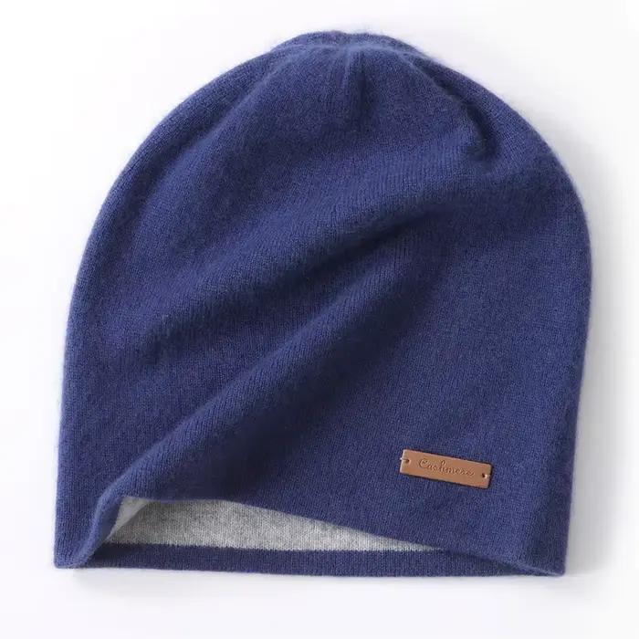 Chapeau de luxe en cachemire pur haut de gamme