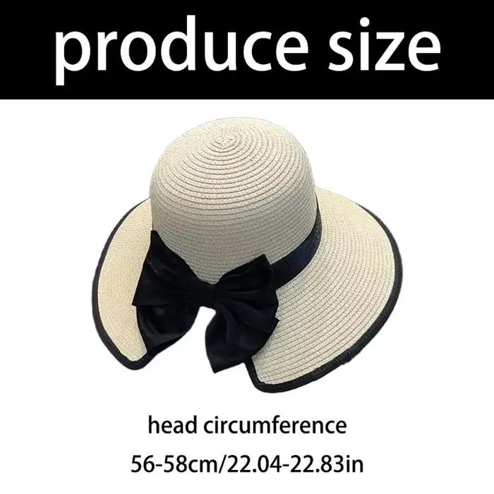 Chapeau paille à nœud papillon multi-usage 39BD