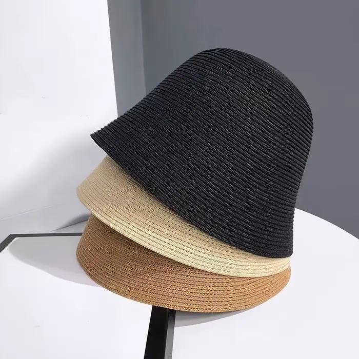 Chapeau de paille pour femmes style sport protection solaire voyage plage bord de mer polyvalent quatre saisons