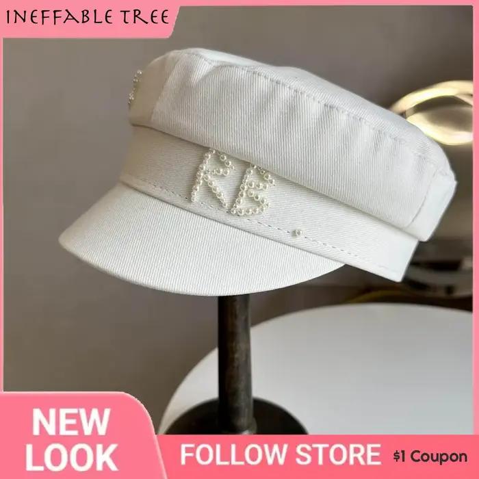 Casquette Baker Boy en coton/lin/cachemire avec monogramme