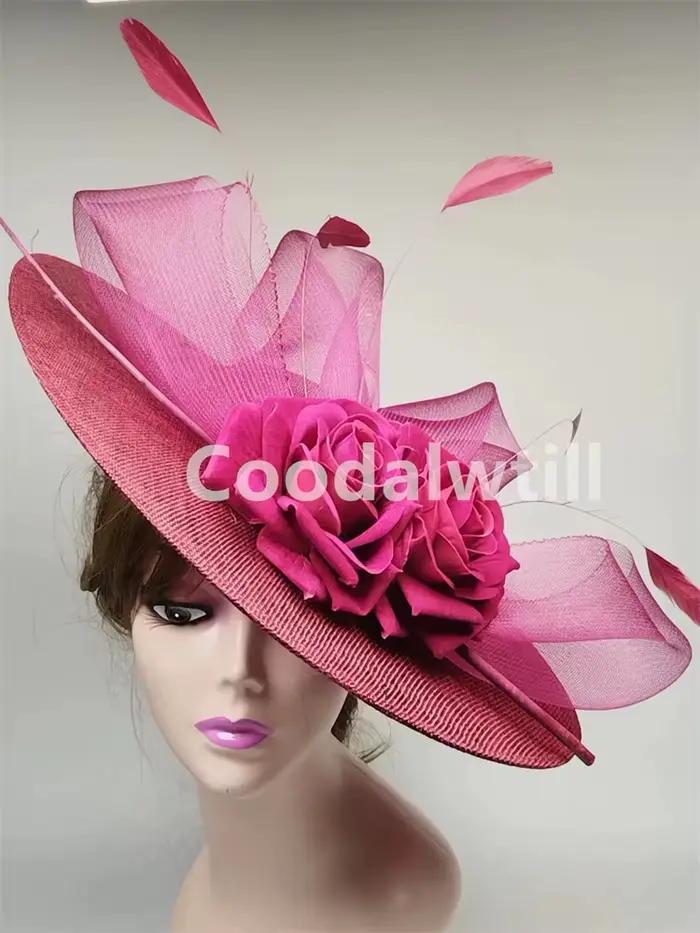 Chapeau Fascinateur à Grandes Fleurs pour Femmes, Polyvalent, Style Fashion, Idéal pour Mariages, Soirées de Gala et Autres Occasions Spéciales