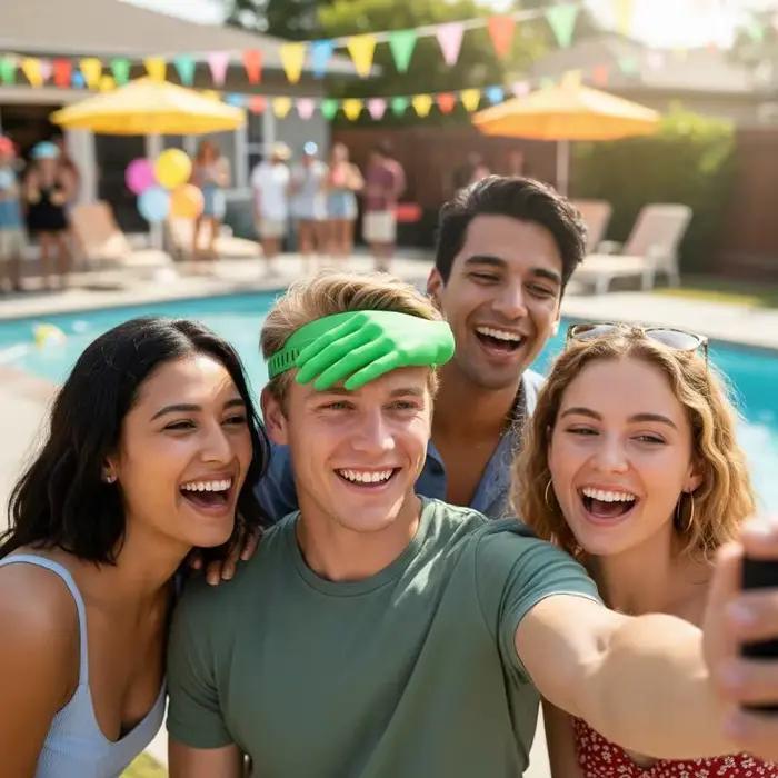 Chapeau de soleil 3D en forme de paume