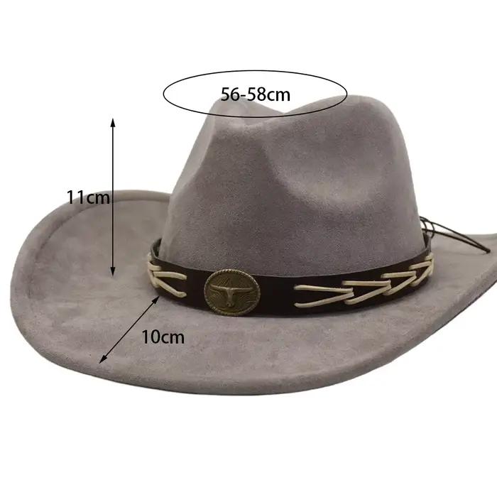 Chapeau haut-de-forme en daim pour femmes et hommes multifonction sportif style ethnique chapeau de soleil pour printemps été automne hiver occasions décontractées