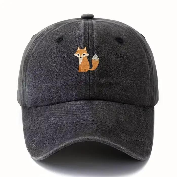 Casquette de baseball imprimée à motif de renard mignon pour la mode décontractée quotidienne