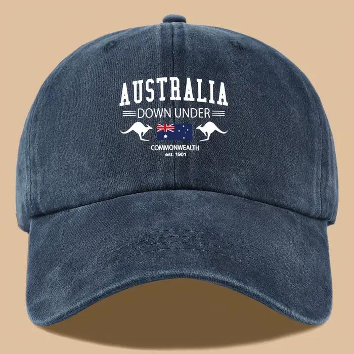 Casquette de baseball avec drapeau australien et imprimé kangourou