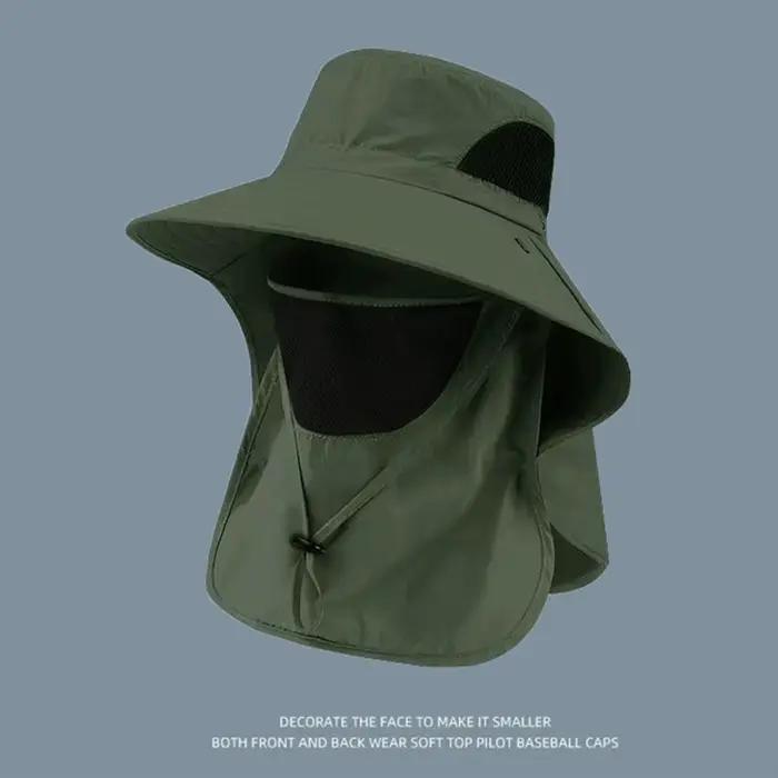 Sun Fishing Hat Women's Bucket Hat with Neck Cover Breathable Wide Brim Summer UV Protection Hat for Outdoor Travel Holiday