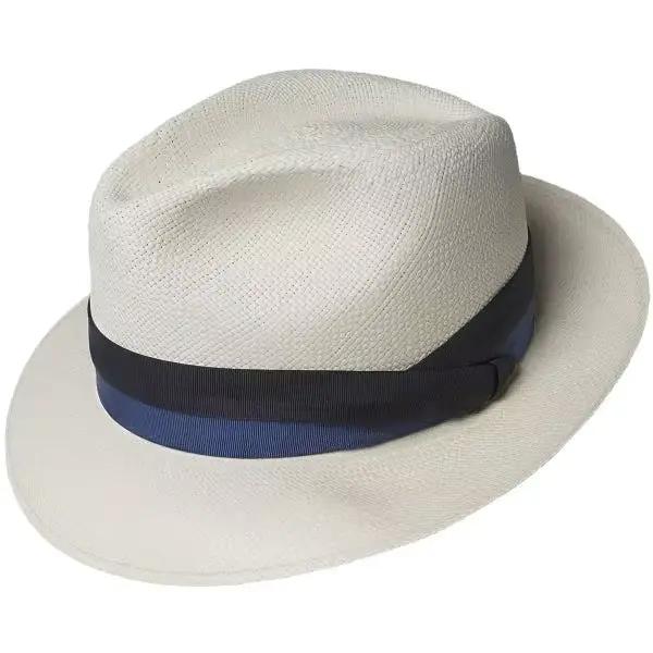 Chapeau Fedora à friser au design rayé