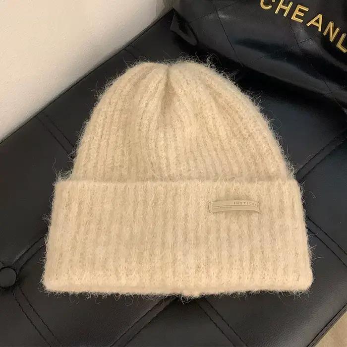 Bonnet tricoté en laine pour Couple